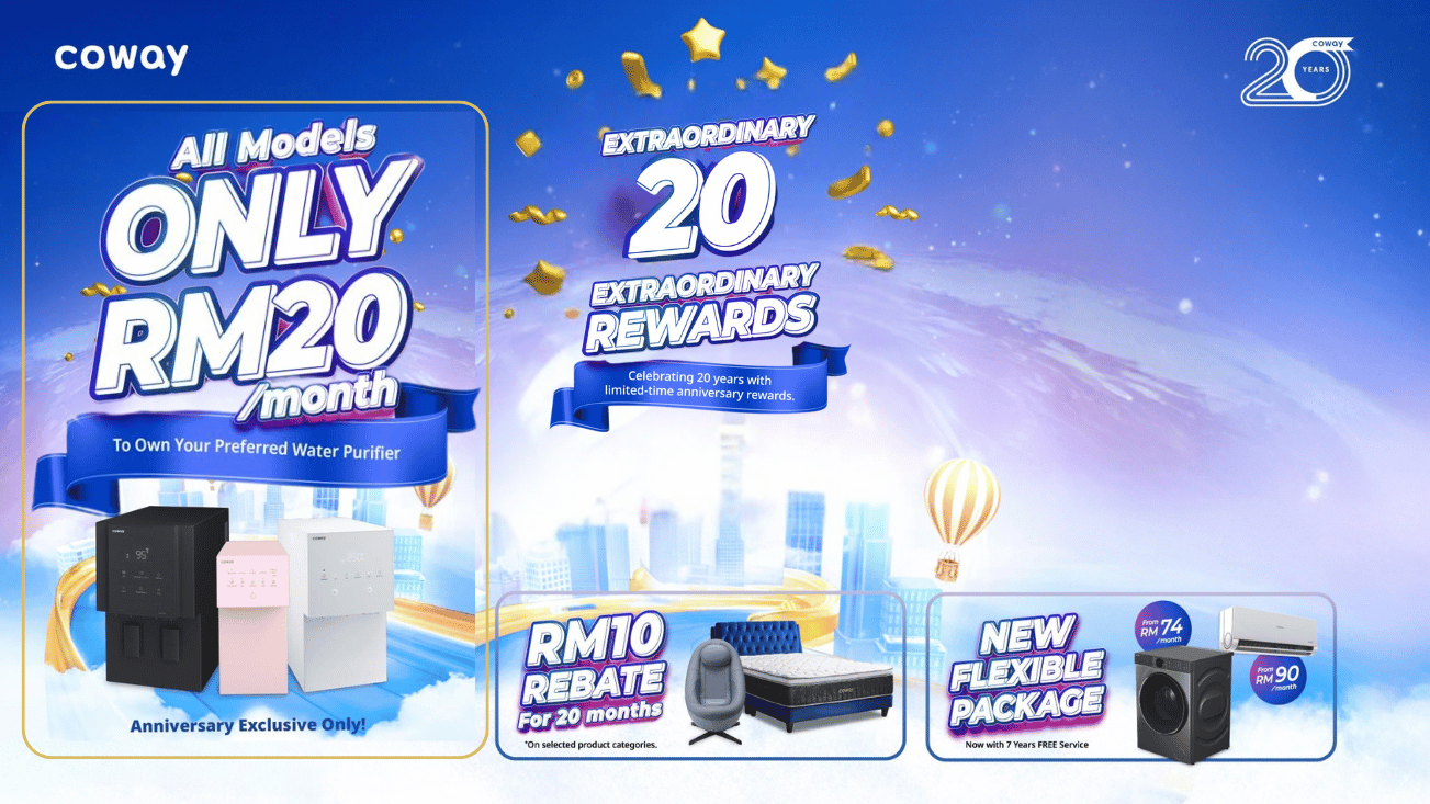 Coway Anniversary Promotion 2026 - Raya special RM20 per month - desktop
